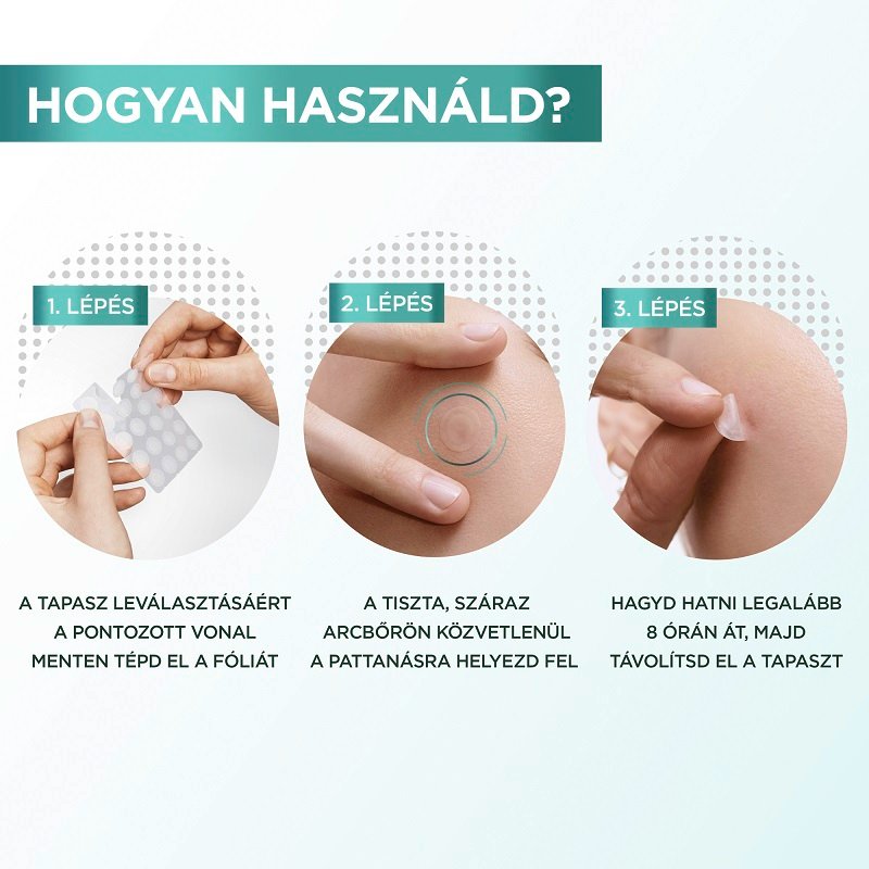 Pure Active hidrokolloidos láthatatlan pattanás tapasz BHA-val - 4